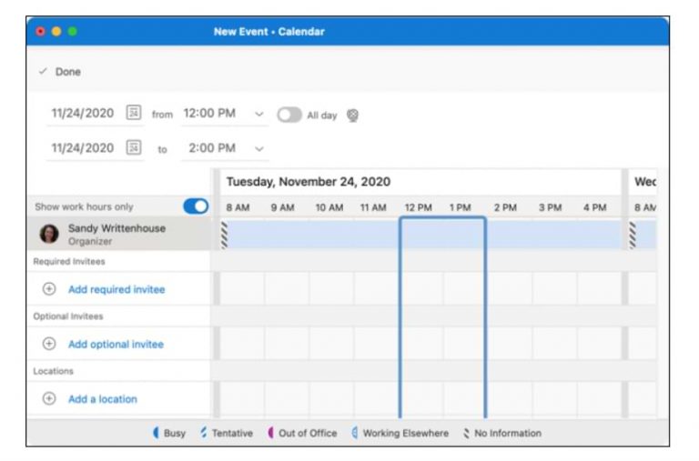 mac microsoft outlook accepting invites
