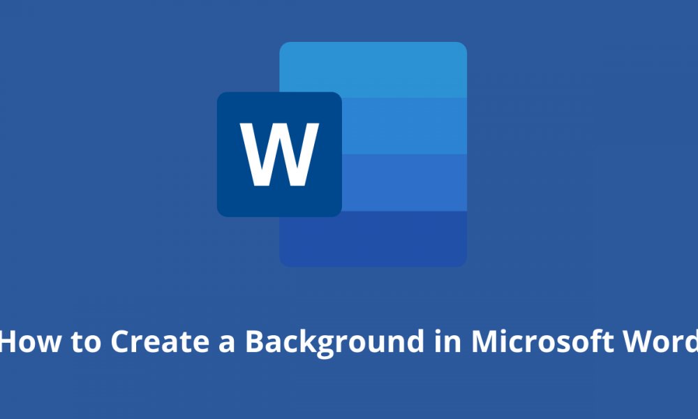 create a background picture in word